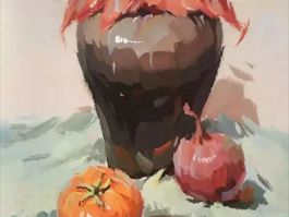 色彩画如何表现物体质感