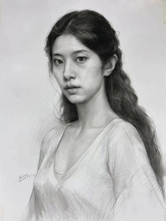 爱了！好漂亮的女生素描头像(附步骤)
